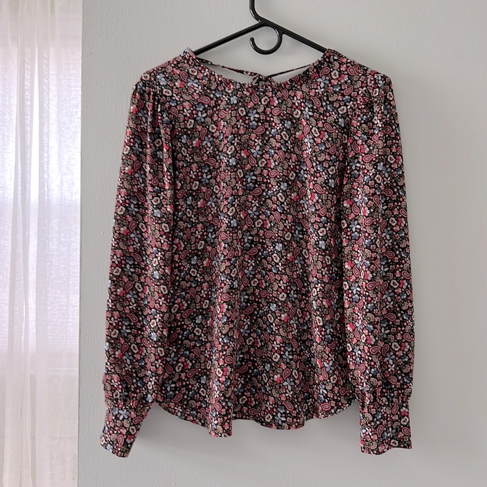 Loft long-sleeved paisley printed blouse